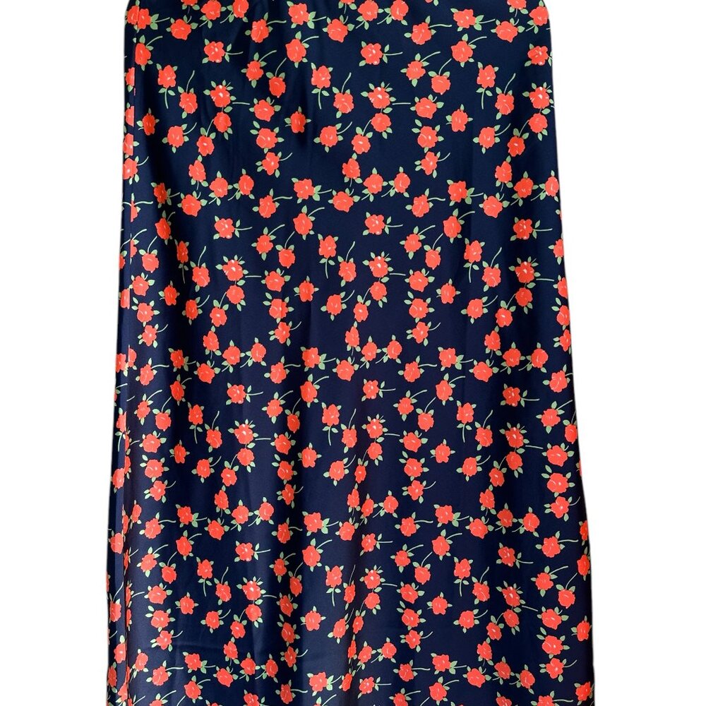 J Crew pull-on slip skirt in poppy field size S